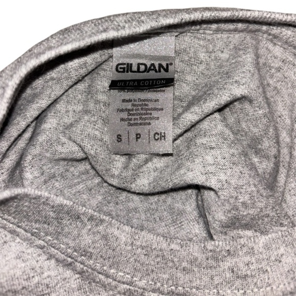Gildan EUC Grey French Bulldog Shirt - Picture 4 of 4